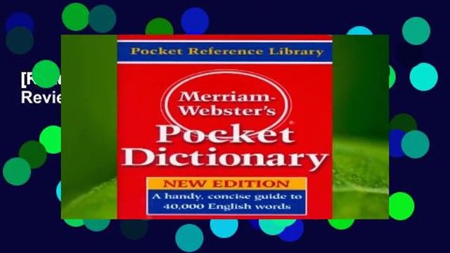 [Read] Merriam Webster s Pocket Dictionary Review