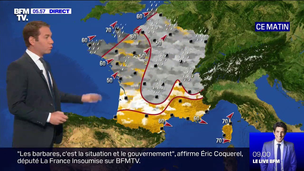 Encore de la pluie sur une bonne partie du pays, mais l'extrême sud profitera du soleil ce jeudi