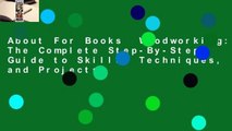 About For Books  Woodworking: The Complete Step-By-Step Guide to Skills, Techniques, and Projects