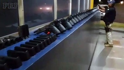Após 20 km de fuga, PRF apreende no Paraná 29 pistolas que iriam para o RJ