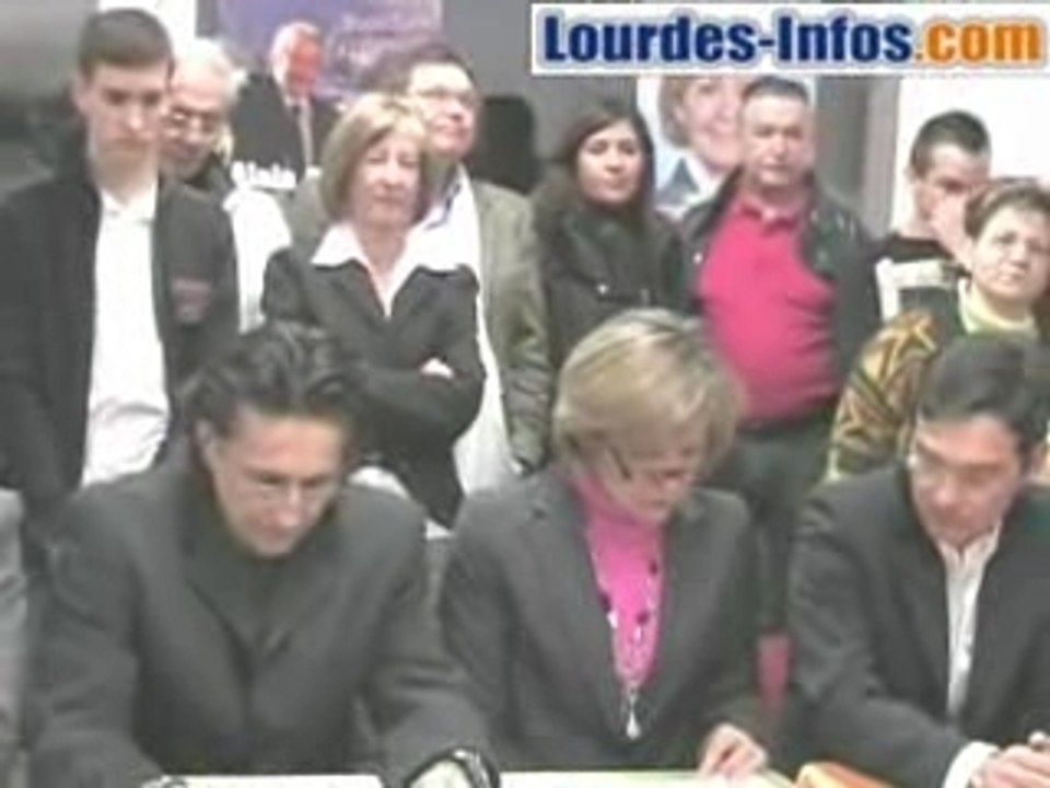 Josette bourdeu présentation de sa liste Croire en Lourdes