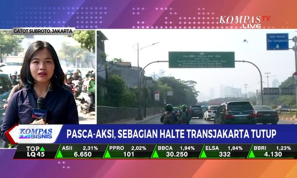 Pasca-aksi, Sebagian Halte Transjakarta Tutup, KRL Beroperasi