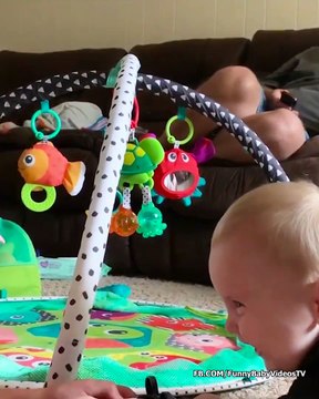 Funny Baby Plays With Big Brother and Sister - Funny Baby Fails Video