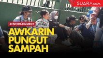 Terekam Kamera, Awkarin Pungut Sampah Pasca Demo di Depan Gedung DPR