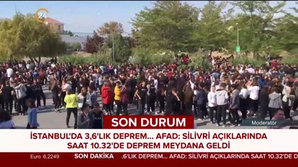 İstanbul'da 3,6'lık deprem