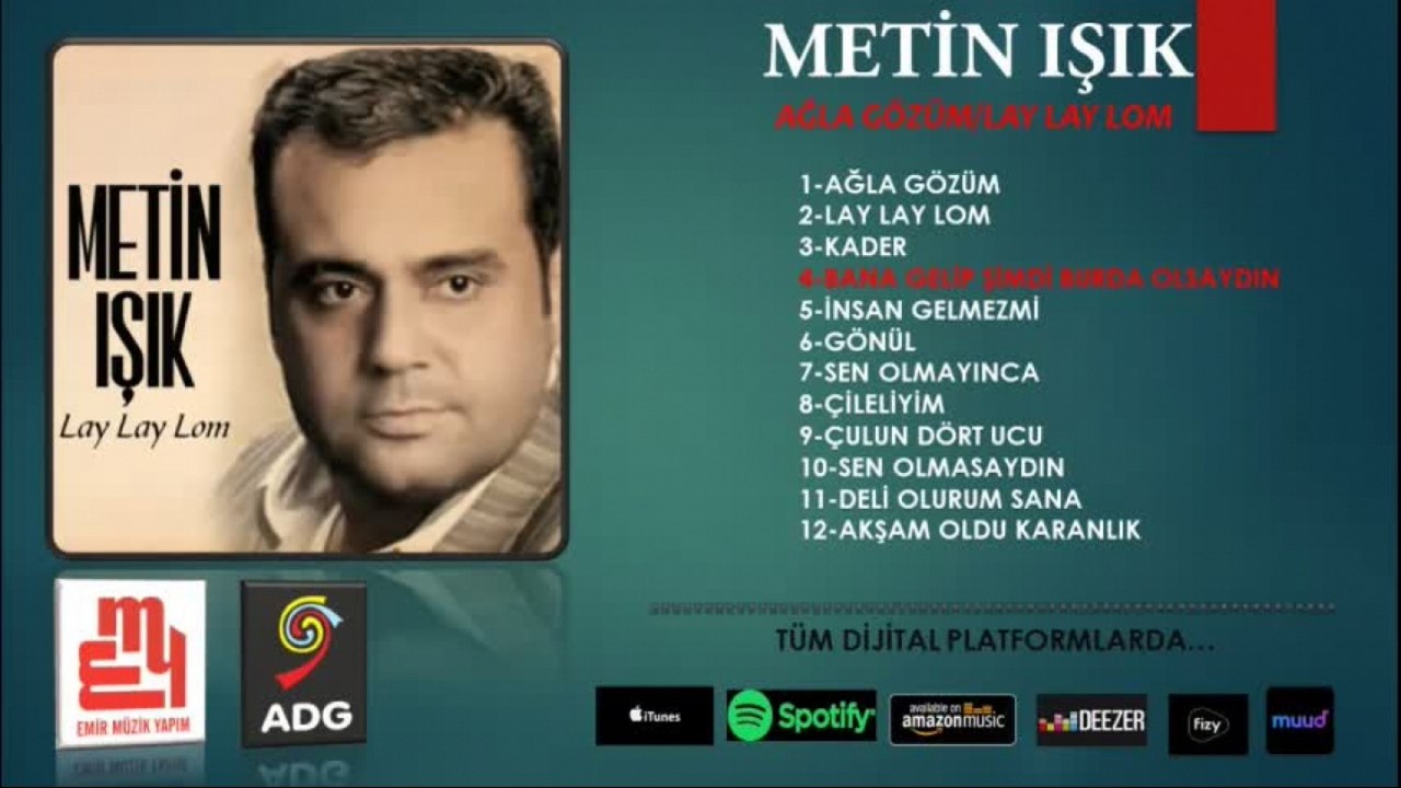Metin Işık Bana Gelip Şimdi Burda Olsaydın (Official Audıo