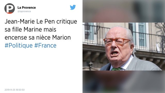 Jean-Marie Le Pen critique Marine et encense Marion, dans le 2e tome de ses mémoires