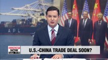 Trump says U.S.-China trade deal could happen sooner than expected