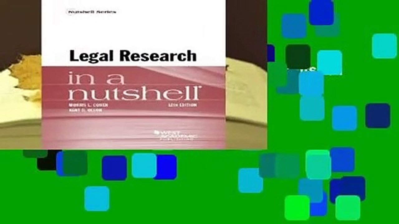 [READ] Legal Research in a Nutshell (Nutshell Series) video Dailymotion