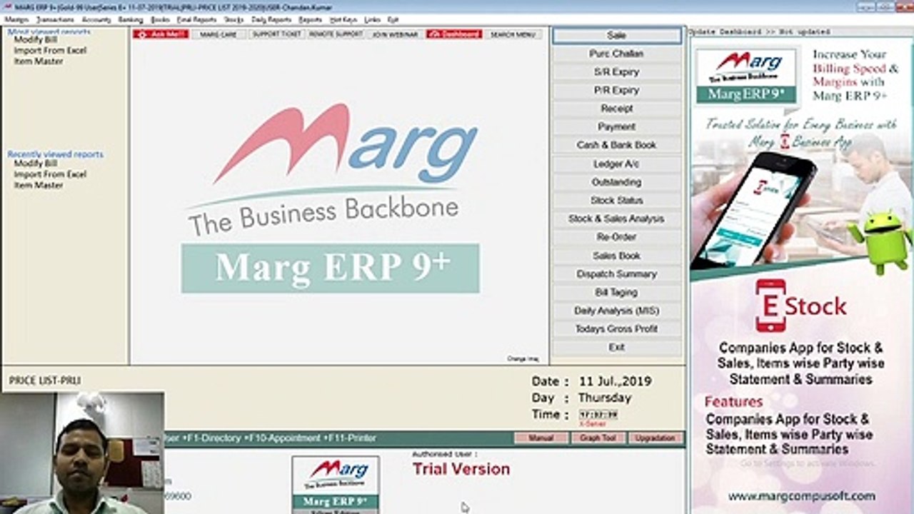 Marg Live Session- Price List Import