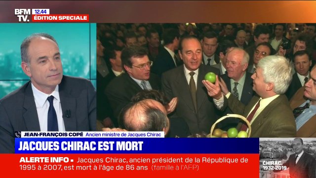 Je dois tout à Jacques Chirac , réagit Jean-François Copé à l'annonce de la mort de l'ancien président