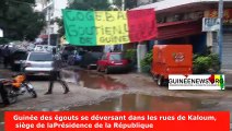 Guinée: des égouts se déversant dans les rues de Kaloum, siège de la Présidence de la République