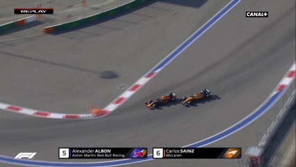 Grand Prix de Russie - Passe d'armes entre Albon & Sainz