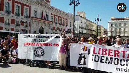 Manifestación en Sol en apoyo a los presos golpistas