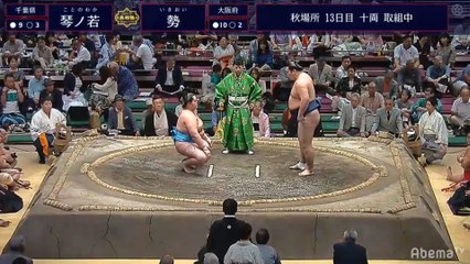 Kotonowaka vs Ikioi - Aki 2019, Juryo - Day 13