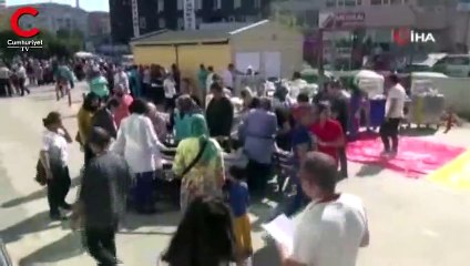 Silivri Devlet Hastanesi'nin bahçesine çadır kuruldu