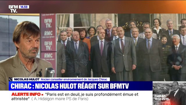 Nicolas Hulot rend hommage à Jacques Chirac, dont il a été conseiller environnement