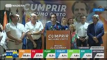Declarações de Miguel Albuquerque na vitória do PSD nas legislativas regionais de 2019