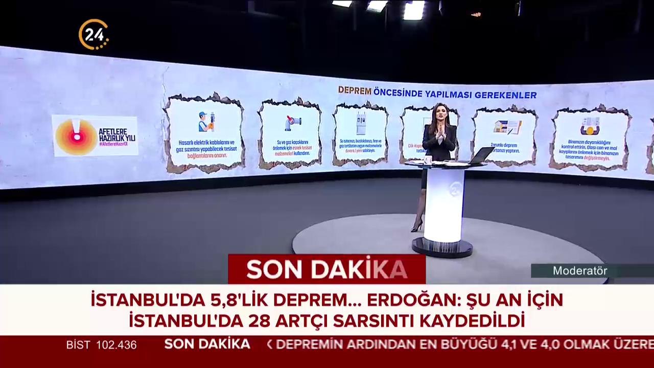 İstanbul'da 5.8'lik deprem