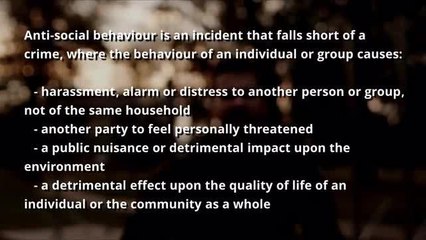 anti-social behaviour
