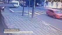 Idoso é quase atropelado por motorista imprudente em Curitiba