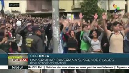 Protesta de estudiantes deja 6 heridos en Bogotá, Colombia
