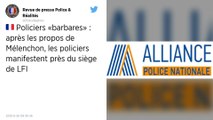 Devant le siège de la France insoumise, des policiers dénoncent les « provocations » de Jean-Luc Mélenchon
