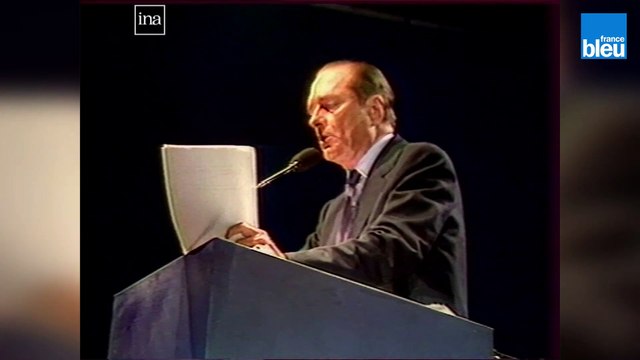 Chirac en meeting à Strasbourg en 1988 apprend la libération des otages du Liban