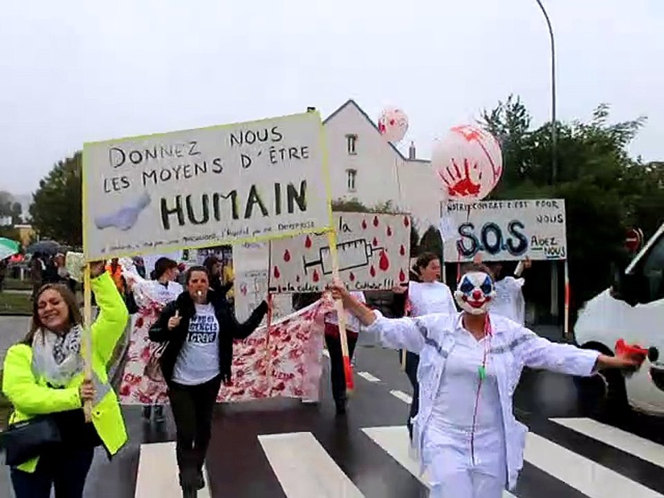 Manifestation des hospitaliers à Remiremont