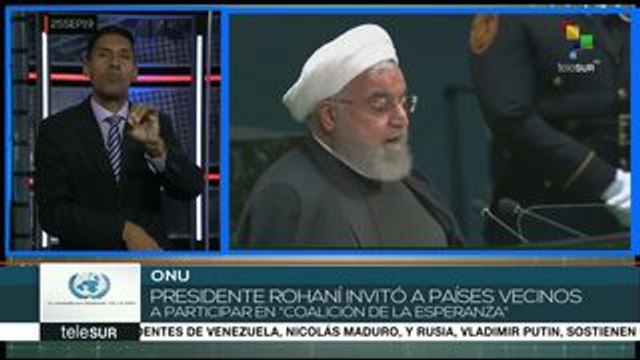ONU: llama Irán a países vecinos a formar Coalición de la Esperanza