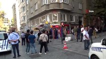 Taksim'de bir binada kayma meydana geldi