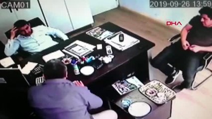 Kağıthane'de işyerinde depremden kaçış anları kamerada