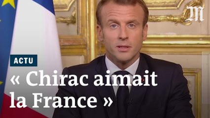« C’était un grand français, libre », dit Emmanuel Macron à propos de Jacques Chirac