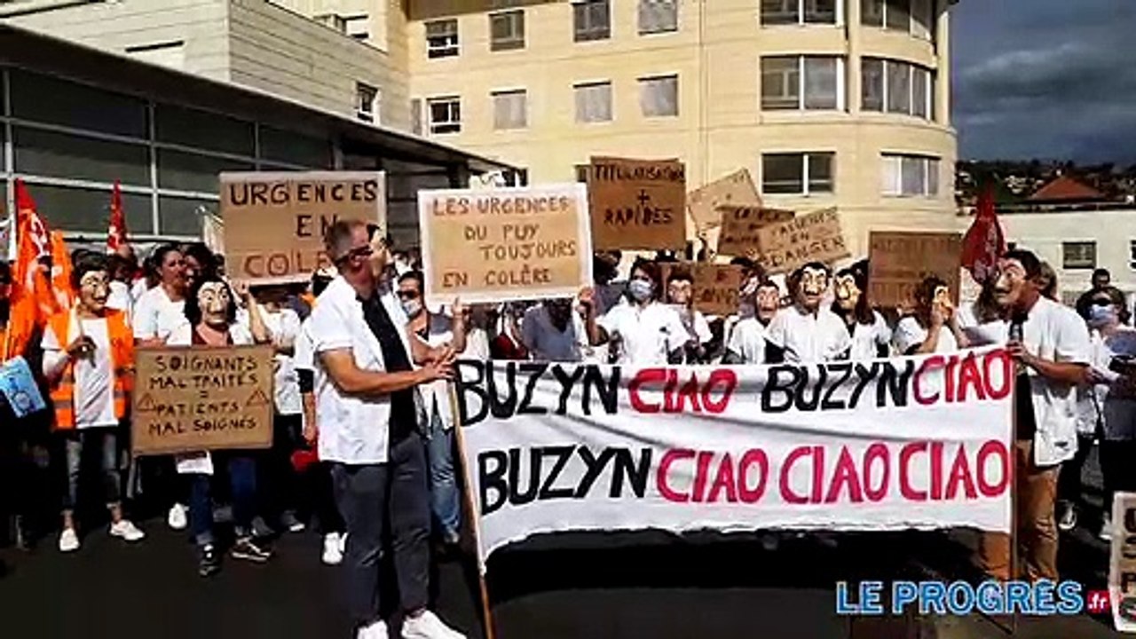 Le Puy-en-Velay: 200 personnels du centre hospitalier Emile-Roux manifestent