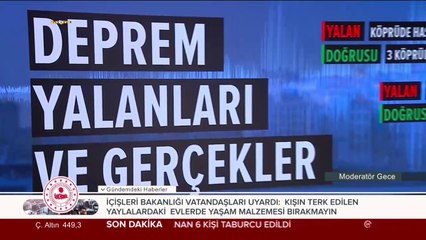 Deprem yalanları ve gerçekler