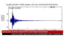 Korkutan istanbul depreminin sesi böyle kaydedildi