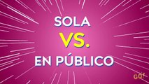CHICAS EN PÚBLICO VS. SOLAS || ¡Cómo haces las cosas sola vs. en público por 123 GO! Spanish!