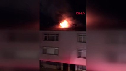 Maltepe'de korkutan çatı yangını