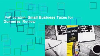 Full version  Small Business Taxes for Dummies  Review