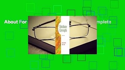 About For Books  Database Concepts Complete