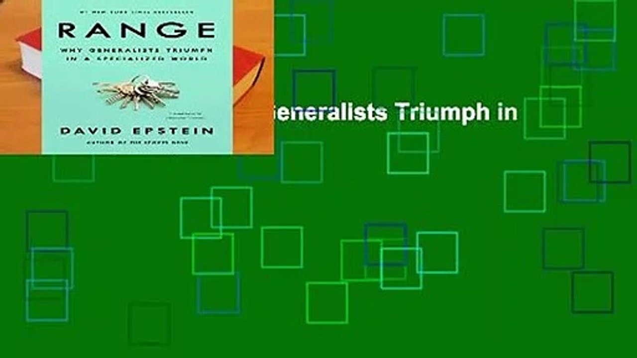 [READ] Range: Why Generalists Triumph in a Specialized World