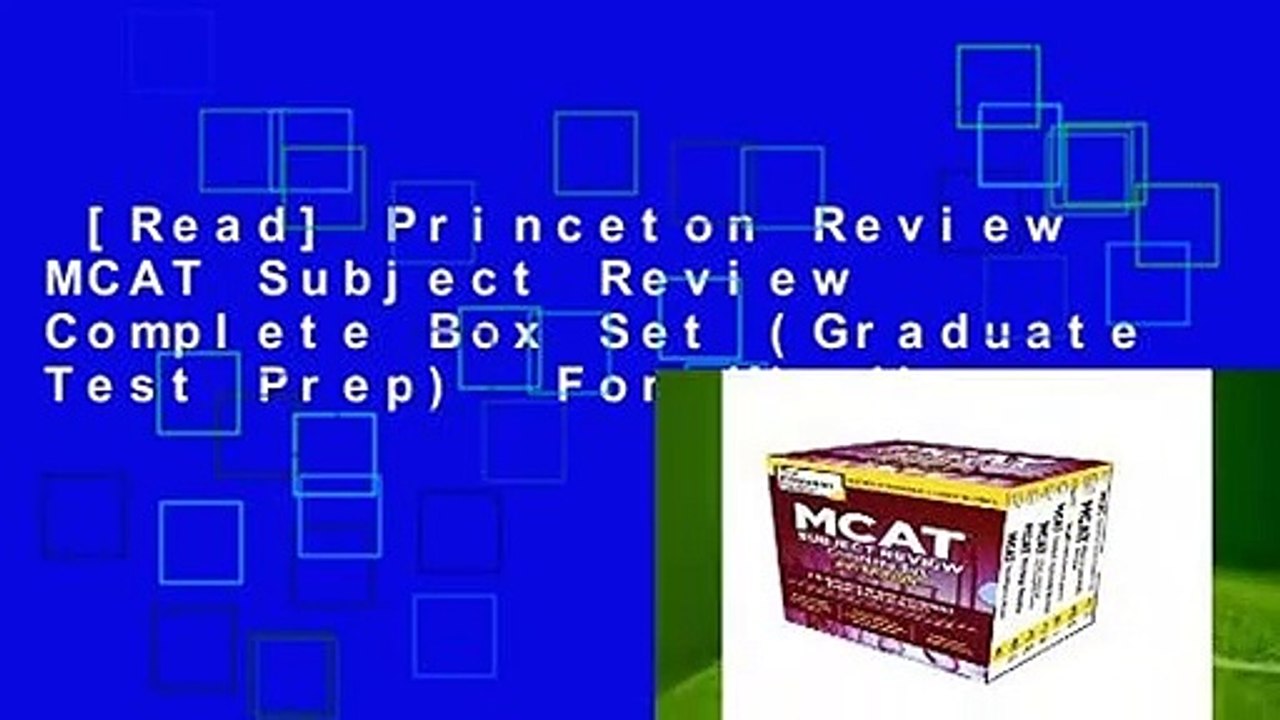 [Read] Princeton Review MCAT Subject Review Complete Box Set (Graduate Test Prep)  For Kindle