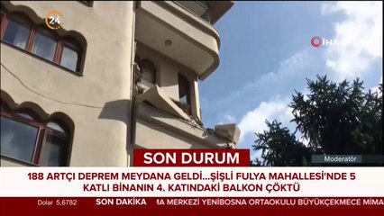 Şişli'de balkon çöktü