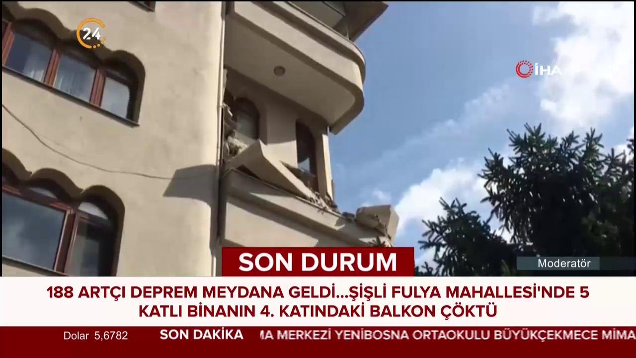 Şişli'de balkon çöktü