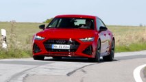 The new Audi RS 7 Sportback in Tango red Driving Video