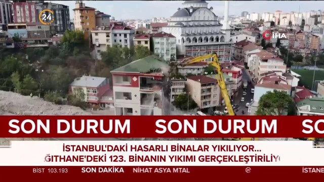İstanbul'daki hasarlı binalar yıkılıyor