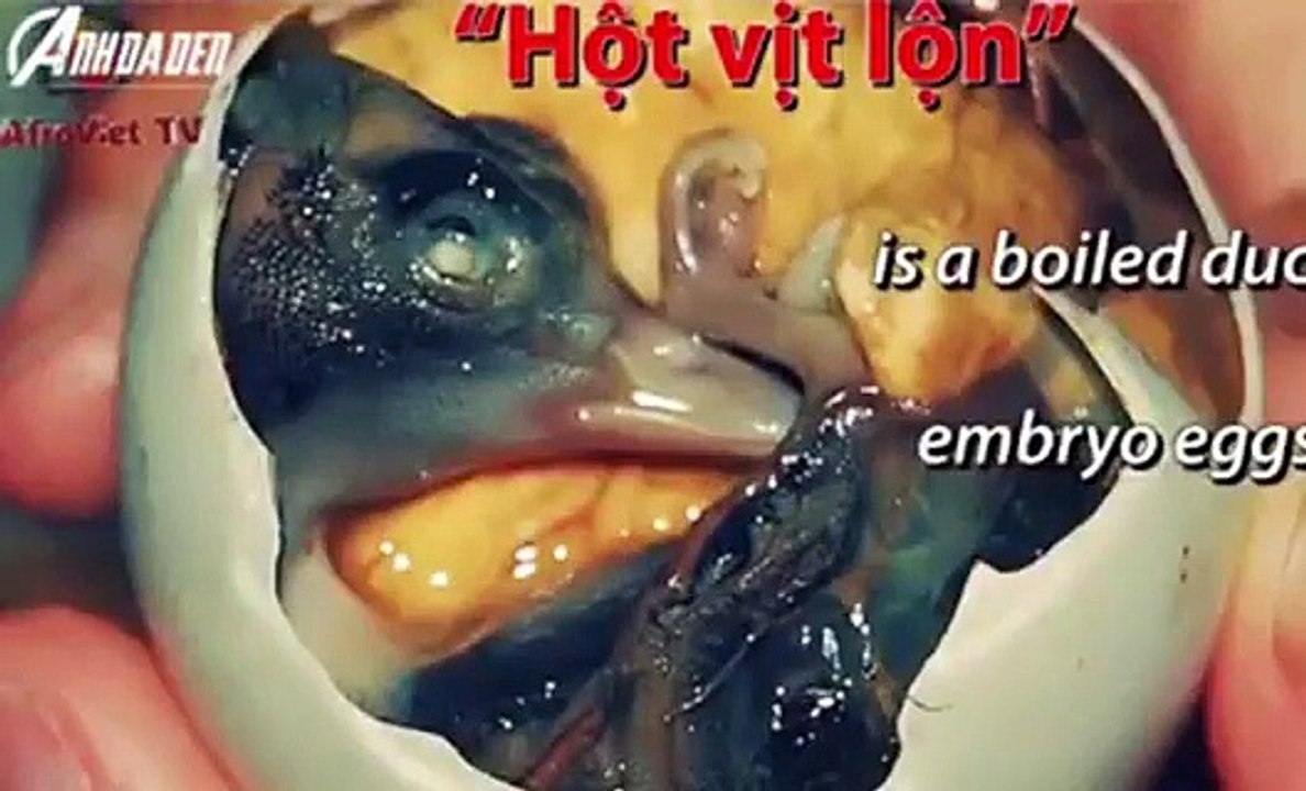 Anh da đen thử ăn hột vịt lộn và cái kết