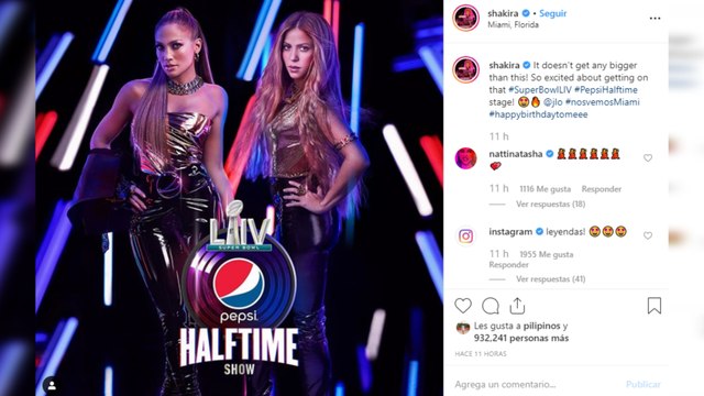 Shakira y JLo, duelo de divas en la 'Super Bowl 2020'