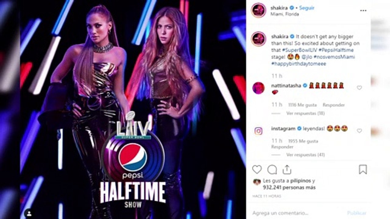 Shakira y JLo, duelo de divas en la 'Super Bowl 2020'