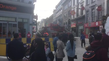 Incendie Chaussée d’Ixelles : les pompiers sur place (vidéo Germani)